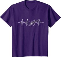 Geschenkidee Für Gitarristen - Herzschlag Gitarre T-Shirt