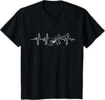 Geschenkidee Für Gitarristen - Herzschlag Gitarre T-Shirt