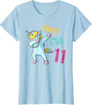 11th Birthday Dab Unicorn T-Shirt Omg 11 Years Old Gift