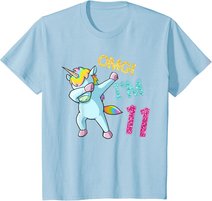 11th Birthday Dab Unicorn T-Shirt Omg 11 Years Old Gift