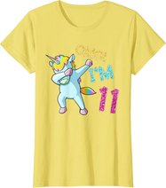 11th Birthday Dab Unicorn T-Shirt Omg 11 Years Old Gift