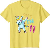11th Birthday Dab Unicorn T-Shirt Omg 11 Years Old Gift
