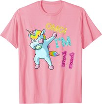 11th Birthday Dab Unicorn T-Shirt Omg 11 Years Old Gift