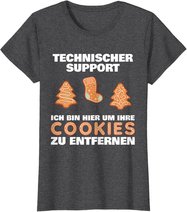 Cookie Technical Support It Edv Help Desk Funny Admin T-Shirt