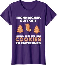 Cookie Technical Support It Edv Help Desk Funny Admin T-Shirt