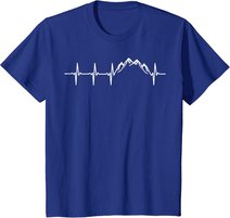 Berge Gebirge Herzschlag Heartbeat Geschenk Für Wanderer T-Shirt