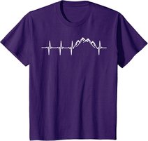 Berge Gebirge Herzschlag Heartbeat Geschenk Für Wanderer T-Shirt