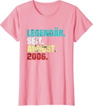 15. Geburtstag Geschenk August 2006 Teenager Jungen Mädchen T-Shirt