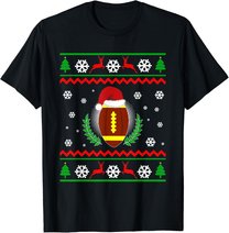 Weihnachten American Football Sport Lustiges Geschenk T-Shirt