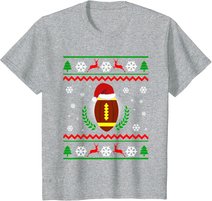 Weihnachten American Football Sport Lustiges Geschenk T-Shirt