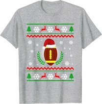 Weihnachten American Football Sport Lustiges Geschenk T-Shirt