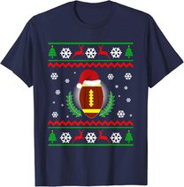 Weihnachten American Football Sport Lustiges Geschenk T-Shirt