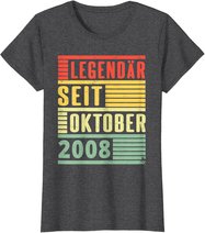 Legendary Since October 2008 11th Birthday Vintage T-Shirt