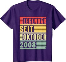 Legendary Since October 2008 11th Birthday Vintage T-Shirt