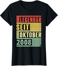 Legendary Since October 2008 11th Birthday Vintage T-Shirt