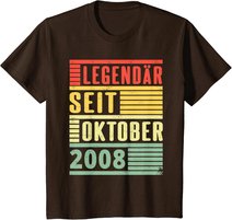 Legendary Since October 2008 11th Birthday Vintage T-Shirt