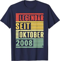Legendary Since October 2008 11th Birthday Vintage T-Shirt