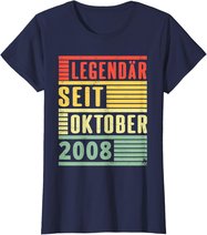 Legendary Since October 2008 11th Birthday Vintage T-Shirt
