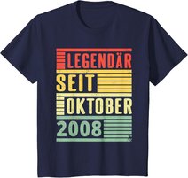 Legendary Since October 2008 11th Birthday Vintage T-Shirt