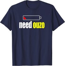 Funny Ouzo T-Shirt Für Griechisch Griechenland Pride Tee