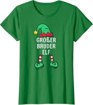 Big Brother Elf Partner Look Family Outfit Christmas T-Shirt