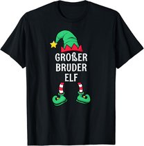 Big Brother Elf Partner Look Family Outfit Christmas T-Shirt