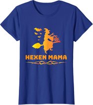 Halloween Hexen Mama Hexe Auf Besen Hexenkostüm T-Shirt
