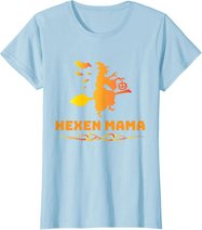 Halloween Hexen Mama Hexe Auf Besen Hexenkostüm T-Shirt