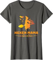 Halloween Hexen Mama Hexe Auf Besen Hexenkostüm T-Shirt