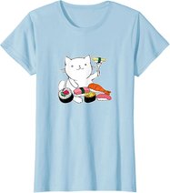 Süßes Sushi-Essen Katze T-Shirt