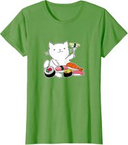 Süßes Sushi-Essen Katze T-Shirt