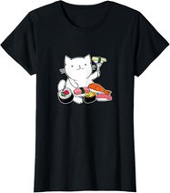 Süßes Sushi-Essen Katze T-Shirt