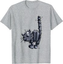 Freche Schwarze Katze T Shirt Katzenmotiv Für Katzenfreunde