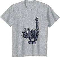 Freche Schwarze Katze T Shirt Katzenmotiv Für Katzenfreunde