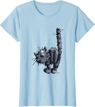 Freche Schwarze Katze T Shirt Katzenmotiv Für Katzenfreunde