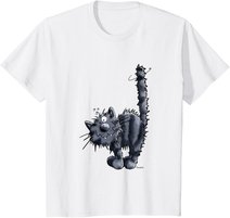 Freche Schwarze Katze T Shirt Katzenmotiv Für Katzenfreunde
