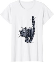 Freche Schwarze Katze T Shirt Katzenmotiv Für Katzenfreunde