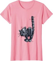 Freche Schwarze Katze T Shirt Katzenmotiv Für Katzenfreunde