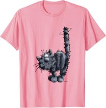 Freche Schwarze Katze T Shirt Katzenmotiv Für Katzenfreunde