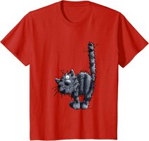 Freche Schwarze Katze T Shirt Katzenmotiv Für Katzenfreunde