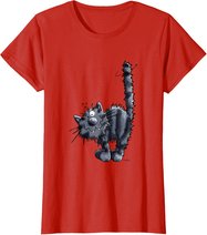 Freche Schwarze Katze T Shirt Katzenmotiv Für Katzenfreunde