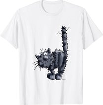 Freche Schwarze Katze T Shirt Katzenmotiv Für Katzenfreunde