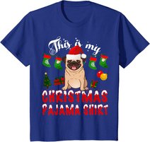 This Is My Christmas Pajama Shirt Pug Gift Kid X-Mas T-Shirt