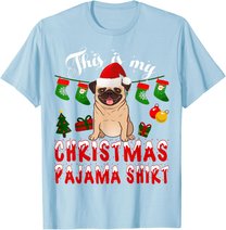 This Is My Christmas Pajama Shirt Pug Gift Kid X-Mas T-Shirt