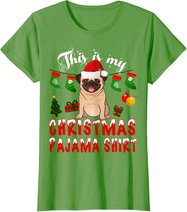 This Is My Christmas Pajama Shirt Pug Gift Kid X-Mas T-Shirt