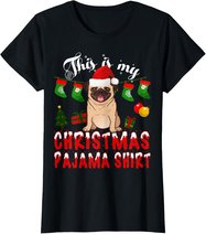 This Is My Christmas Pajama Shirt Pug Gift Kid X-Mas T-Shirt