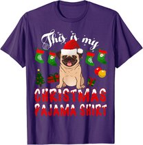 This Is My Christmas Pajama Shirt Pug Gift Kid X-Mas T-Shirt