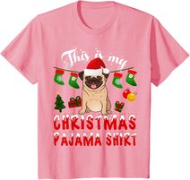This Is My Christmas Pajama Shirt Pug Gift Kid X-Mas T-Shirt