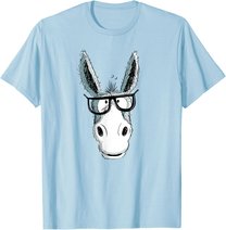 Lustiger Nerd Esel T Shirt I Tiermotiv Funshirt T-Shirt T-Shirt