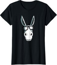 Lustiger Nerd Esel T Shirt I Tiermotiv Funshirt T-Shirt T-Shirt